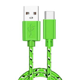 Flerfärgad USB C-laddningskabel, ultralång typ C nylonflätad snabbladdningskabel, lämplig för alla mobiltelefoner, surfplattor, klockor, hörlurar och andra laddningsprodukter med typ C-gränssnitt GalaxyS23/S22/S21/S20/S10/S9/A21s/A12/A13/A22/A32/A41/A51/A50, kompatibel med Pixel, L-G, Oppo, Moto, etc.