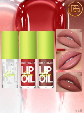 beauty glazed 保湿唇油 保湿丰唇油 丰盈保湿唇油 持久保湿，不粘腻 唇彩瞬间丰盈亮泽