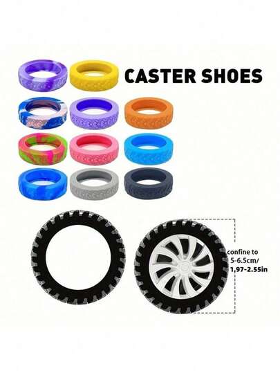 8pcs Wavy Silicone Luggage Wheel Covers, Suitcase Wheel Protectors, Thicker Friction Stronger Anti-Shock Luggage Wheel Sleeves, Travel Accessories, Bohemian Style