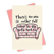 1pc Humorous Valentine's Day Card, "Asleep On The Sofa" Design, Perfect For Birthday, Anniversary, Holiday Gifting For Husband, Boyfriend, Wife, Girlfriend - Adult Humor Card - Multicolor - View 9