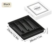 Organizator de divertisment pentru sărbători - Tavă cu mai multe compartimente pentru depozitarea tacâmurilor și accesoriilor de Crăciun, Cutie cadou impermeabilă, ușor de curățat (3 culori elegante) - Multicolor - Vizualizare 11