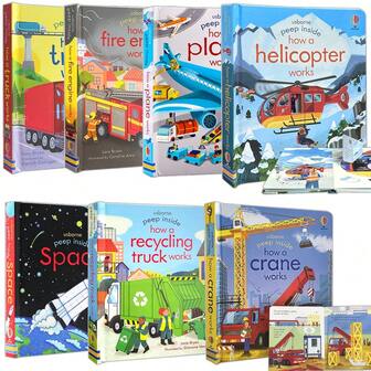 Lachilly Libro con solapas de Usborne, libros de cartón con imágenes educativas en inglés para la lectura de niños, cuentos para la hora de dormir, juego interactivo para padres e hijos, regalo sorpresa de Navidad y cumpleaños