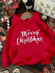 Sudadera  SudaderaschristmasAttitoon Casual Minimalist Navy Blue Hooded Long Sleeve Loose Fit Thick Sweatshirt For Women, Suitable For Autumn/Winter,FallLoose And Comfortablewinter Clothes For Women>Sweatshirtswinter Clothes For Women>Sweatshirts - Đỏ 2 - Xem 12