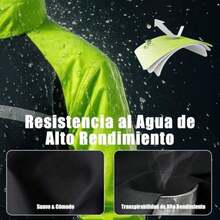 Impermeables para Moto con Desmontable Capucha, Impermeables para Lluvia para Adulto, Poncho de Lluvia para Mujeres y Hombres, Chubasquero Reflectante Motociclista, Con Fundas de Zapatos(Verde-XXXL) - Multicolor - Ver 7