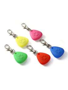 1pc Random Color LED Pet Pendant Collar, Waterproof Dog Collar Light For Outdoor Walking, Silicone LED Dog Collar Dog Tag Light For Night, Battery Included - Multicolor - View 10