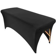 TOEDO 6 Ft High Stretch Tablecloth Wedding Party Beauty Massage Elastic Hotel Birthday Table Cover Rectangular Table Cloth - Multicolor - View 9