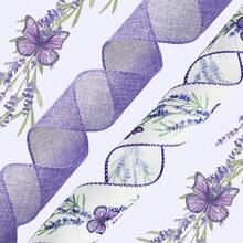 2 Rolls Lavender Wired Edge Ribbon - 2.5 Inch, 5 Yards Each, Spring Summer Lavender Grosgrain With Wired Edge For Wedding Decor, Gift Wrapping & DIY Crafts, Mother's Day Gift,Butterfly - 蝴蝶 - 查看 6