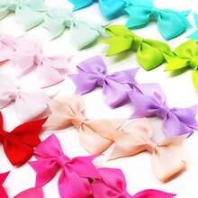 10/20pcs Solid Color Tailcoat Ribbed Ribbon Pet Hair Accessories, Fashionable And Simple Accessories For Cats And Dogs, Suitable For All Seasons, Pet Decoration Products, Wedding Party Pet Hair Decoration For Valentine's Day, New Year, Christmas And Other Cccasions, Decoration, Puppy Keep Decoration, Dog And Cat Stuff. - Multicolor - View 3