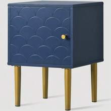 Bedside Table, Nightstand, Side Table, Navy Blue, Sofa Table Suitable For Every Bed And Room - H50/W35/D35 Cm - Blue - View 11