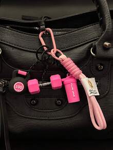 创意设计系列可爱撞色甜美酷炫运动包配件，登山扣，攀岩绳，健身配件，健身系列杠铃哑铃片，运动水壶吊坠 - 彩色 - 查看 9