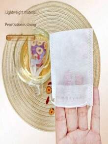 100 Pcs White Disposable Non-Woven Tea Filter Bags – Empty Drawstring Tea Infuser Pouch, Breathable Loose Leaf Tea Brewing Bag, Disposable Herbal Tea Steeping Pouch, Viral Bestselling Tea Accessory For Home Tea Time, Office Brewing, Valentine's Day Brunch, Picnics, Travel, DIY Herbal Blends, Perfect Gifts For Tea Lovers, Friends & Partners - White - View 9