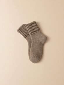 5/1 Pair Women's Earth Tone Knitted Warm Socks, Terry Socks, Suitable For Indoor And Outdoor Wear In Winter - Multicolor - View 3