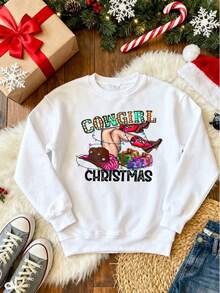 Women Plus Size Sports Sweatshirts - White - View 3