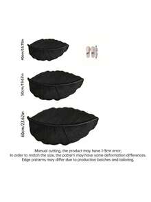 1pc Premium Gold Leaf Texture French Style Asymmetrical Shaped Carpet, Luxury Faux Leaf Rug, Minimalist Elegant Silicone Backing, Quick Absorbent, Suitable For Bathroom, Toilet, Entryway, Kitchen, Easy To Clean, Bath Mat (Handcrafted Asymmetric Pattern May Have 1-5cm Deviation, Suggest Ordering Larger Size)