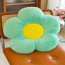 1pc 50cm/35cm Filled White Daisy Flower Seat Cushion Sunflower Shape Bedroom Seat Pillow Office Decoration (Because The Surface Is Made And Cut From Different Batches Of Fabric, The Surface May Have Color Differences, The Position Of The Pattern, Size, Shape Are Random.) Chair Cushion Chair Office Supplies Chair Pillow Gaming Chair Office Chair Desk Accessories