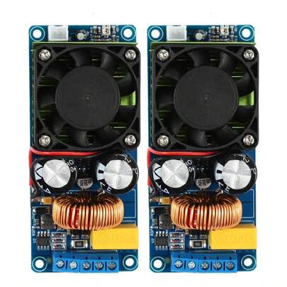 Placa amplificadora de potência HiFi D de canal único de 500 W, com ventoinha de refrigeração, adequada para sistemas de áudio DIY, fonte de alimentação dupla de ± 70 V, alta sensibilidade.