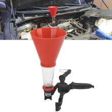 Car Engine Oil Filling Set, Car Essential Car Stuff, Universal Funnel With Adjustable Width Holding Clamp PVC Plastic Multifunctional Pour Oil Tool Auto, Car Accessories