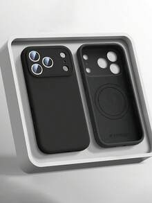 Luxury Liquid Silicone Magnetic Phone Case With Wireless Charging Support, Smooth Touch, Compatible With IPhone 17 Pro Max, 17 Pro, 17 Air, 17, 16 Plus, 15, 14, 13, 12 Pro Max, 11 - Black - View 5