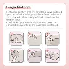 Miniso Sanrio Hello Kitty Portable Inflatable U Pillow - Skin-Friendly PVC Fabric, Cartoon Printed, Office Commute & Long Trip Neck Pillow (1 PC) - Pink - View 11