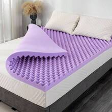 3 Inch Crate Twin Foam Mattress Topper, Cooling Gel Infused Foam Mattress Topper Pressure, CertiPUR - US Certified Twin Bed Topper, Purple, 38 Inch*75 Inch - 2英寸+皇后+紫色 - 查看 1