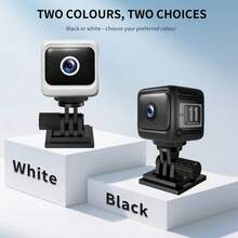 Câmera de Segurança Sem Fio 1080P com Visão Noturna, Detecção de Movimento, Conexão WiFi, Carregamento USB, Design Compacto, Adequada para Casa e Cuidados com Idosos, Pode Ser Usada como Câmera de Monitoramento de Idosos, Decoração Moderna para Casa, Estrutura Durável - Branco - Visão 8