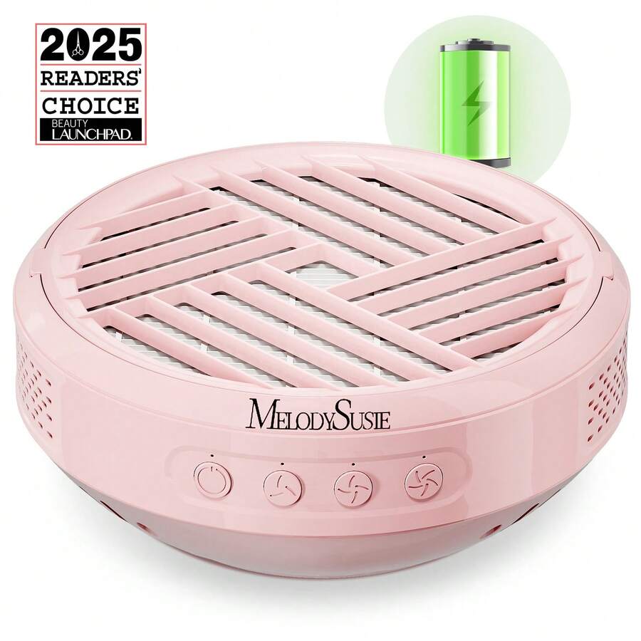 SProR Nail Dust Collector With Ventilation Holes, Powerful Vacuum Fan For Gel Nails, Low Noise, SProR Pink Kit With Reusable Filter For Nail Tech-Pink - 粉色 - 查看 1