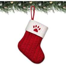 - Medias de Navidad personalizadas con letras iniciales de la A a la Z, punto de monograma individual de punto de Navidad bordado, rojo, blanco, chimenea, regalo ()(Perro) - Multicolor - Ver 1