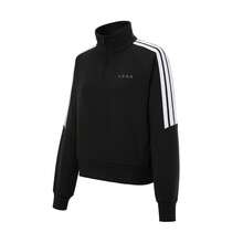Adidas Women's Sweatshirt 2025 Winter New Style Sports Casual Comfortable Black Top/Jacket - Black - View 3