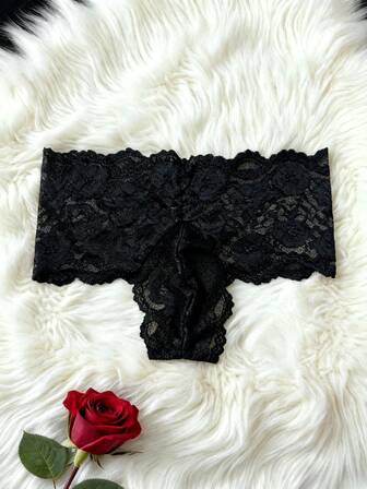 连体男士性感蕾丝情趣内衣夜店舞台DS演出服透视三角裤