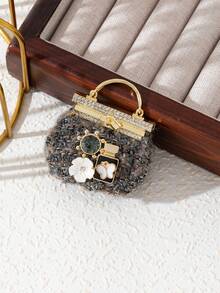 1件优雅创意布艺包饰金色闪亮女士胸针奢华珠宝翻领别针，适合日常佩戴，约会礼物 - 可愛 - 查看 18