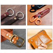 Belt Rivets Kit For Leather Craft Chicago Screws With Screwdriver - Reusable Snap Buttons For DIY Garment, Jewelry, Shoe Making Supplies - Multicolor - View 3