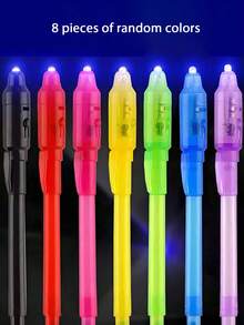 15/10pcs Set (Random Color) Invisible Ink Pens, Spy Pens With Invisible Ink And Black Light, Magic Invisible Ink Pens With UV Light, Multi-Functional Fluorescent Pens With Invisible Ink - Multicolor - View 11