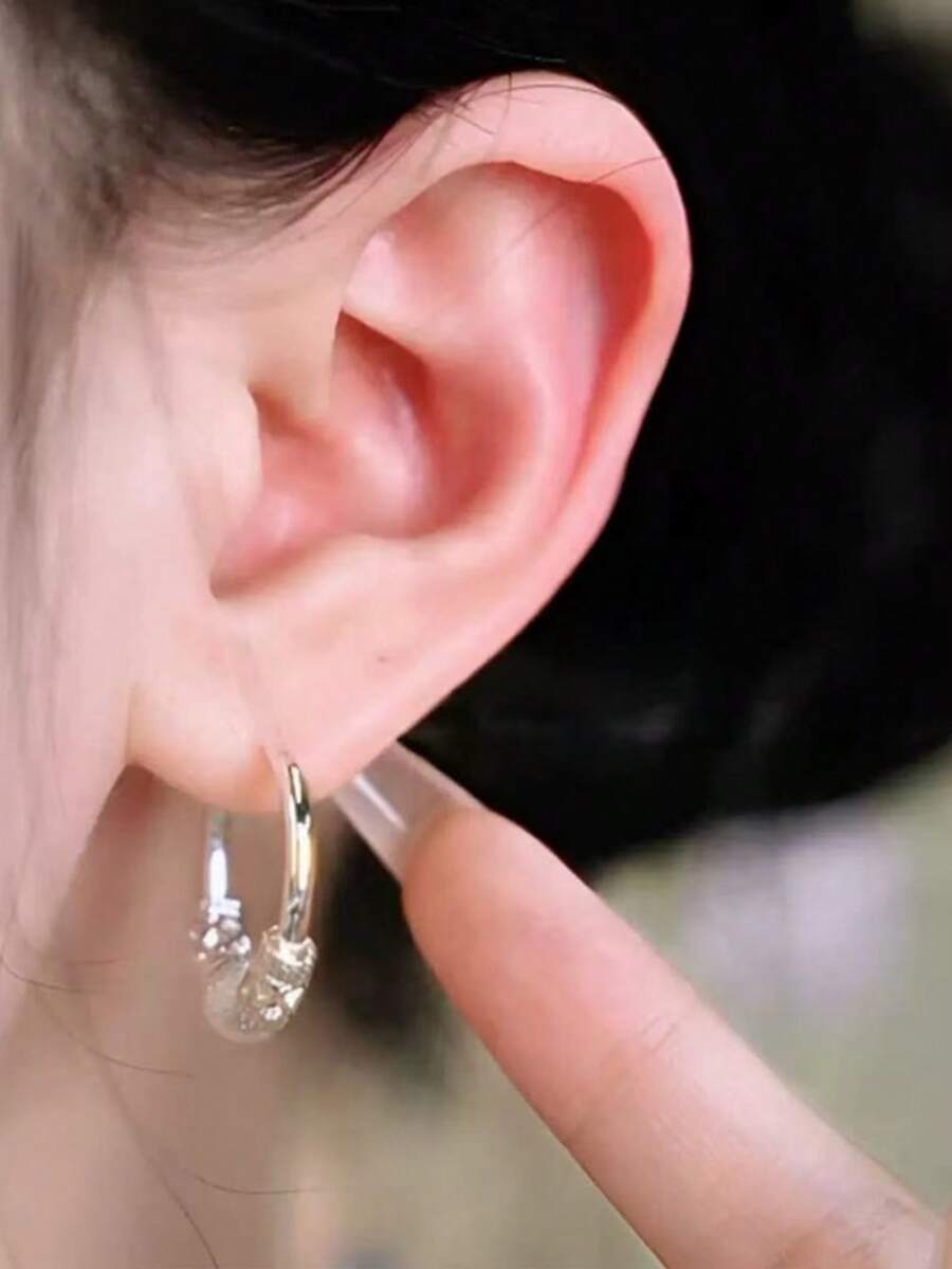 吉祥沙珠耳环，奢华耳环，小众设计耳环，女士ins风耳环 - 彩色 - 查看 1