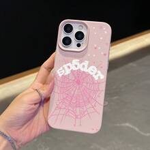 This Is A Single-Pack Of Spider Web Pattern Phone Cases, Featuring A Simple And Stylish Design. It Is Compatible With IPhone 11/12/13/14/15/17/Air/Pro/Plus/Pro Max And Is Suitable As A Gift For Friends Or For Special Occasions Such As Valentine's Day. - 玫紅色 - 查看 10
