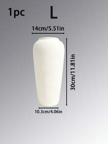 1pc Black & White Textured Decorative Vase, Imitation Ceramic Vase, Modern Matte Tabletop Vase (3 Sizes), Striped Texture Faux Ceramic Decorative Bottle, Suitable For Living Room, Entryway Cabinet, Coffee Table, Bedroom Nightstand, Bookshelf, Cafe Corner, Studio Display, Luxury Clothing Store Display, Wedding Reception Area, Party Decor, Can Be Paired With Floral Arrangements, Dried Flowers, Eucalyptus, Wheat Stalks, Fresh Flowers, Roses, Lilies, Artificial Plants, Nordic Style Greenery - Multicolor - View 13