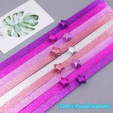90/360/520/540Pcs Glitter Origami Star Paper Strips, Lucky Star Decoration Paper Strips For DIY Hand Art Crafts Origami, Great For Classroom Craft Projects And Party Gift Giving - Multicolor - View 16