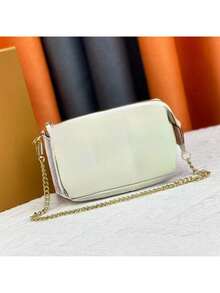 2026 Limited Edition Mini Checkered Fashionable Casual Simple Retro Mini Women's Shoulder Crossbody Bag - 白色 - 查看 4