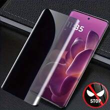 ZMZE 1pc Curved Privacy Screen Protector For Edge 60 Fusion/60 Pro/60/50 Pro 5G/50 Neo/50/40 5G/40 Neo - Anti-Peeping Anti-Glare Curved Full Screen High Definition Transparent Anti-Fingerprint - 1PCS - View 2