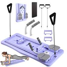 Tabla de Pilates - Conjunto Reformador de Pilates, Tabla Reformadora de Pilates Plegable Multiusos para el Hogar, Tabla Deslizante de Pilates 5 en 1 - Morado - Ver 8
