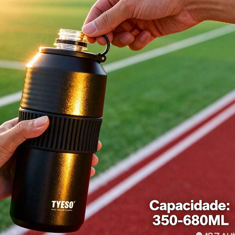 TYESO 900-1000/350-680 Ml Thermal Bottle, Available In Two Sizes. Keeps Drinks Cool Inside, Maintaining The Temperature Of Hot Or Cold Beverages For Up To 24 Hours. Ideal For Physical Activities, Sports, Work, School, Birthday Gifts, And Christmas Presents. - 所以 - 查看 1