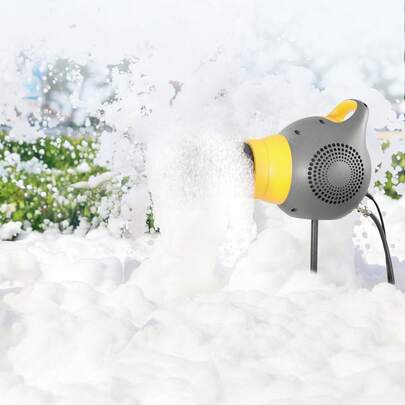 Foam Machine, 115 W Party Foam Cannon, Portable Foam Maker With A Tripod Stand, Powerful Foam Party Machine, For Backyard, Pool, Outdoor Events, Birthdays, Celebrations And Party, Grey & Yellow