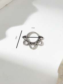 1pc Unisex Gothic Retro Punk Style Nose Ring, Suitable For Parties And Music Festivals