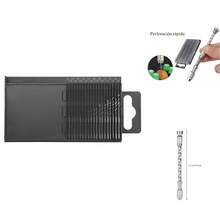 Taladro de Mano Portátil Mini de 1. 0 - 2. 2 mm en Plata de Latón con 20 Brocas de 0. 3 - 1. 6 mm, Perforadora Semiautomática - plata - Ver 1