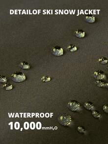 CAMEL CROWN 女士防水滑雪服，保暖内衬，带帽，防风，冬季滑雪服 - 綠色 - 查看 2