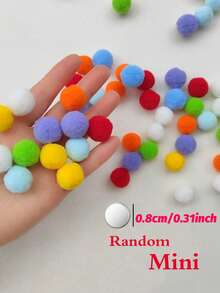 100个迷你绒球,手工毛绒球,色彩鲜艳的彩虹绒球,涤纶工艺球,毛毡套装,毛毡板,2025年毕业季装饰,家居用品,派对用品,复活节礼物,节日派对装饰,悬挂饰品和DIY项目 - 非常适合手工制作配件,母亲节,婚礼季,毕业季,送给家人和朋友的礼物,比最小的硬币还要小一点。迷你 - 彩色 - 查看 13