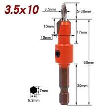 1pc Woodworking Hex Shank Countersink Drill Bit Salad Drill Step Drill Bit 1/4" Hex Shank Countersink Drill Bit - Multicolor - View 19