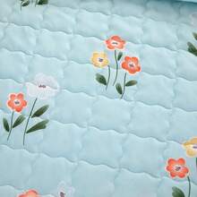 1pcs,Edredón acolchado de verano, estampado floral, ligero y duradero 180*220 - Celeste - Ver 9