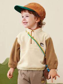 mini bala Toddler Kids Fleece Sweatshirt Warm Cozy Soft Pullover Winter 2025 - Camel - View 1