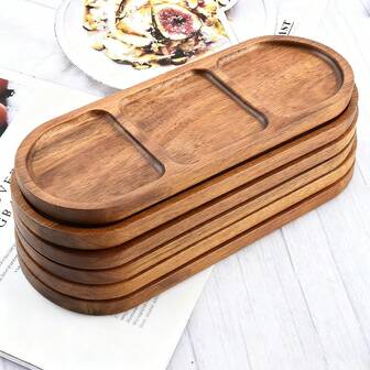4 Sizes Round Wooden Trays Made Of Acacia Wood, Kitchen Dining Table Decor Trays, Wooden Trays For Home Decor, Coffee Table And Home Decoration, Christmas Decor Gift