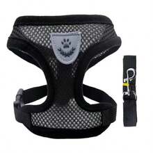 Essential For Pet Outings! Universal Chest Harness For Dogs And Cats, The Mesh Design Is Super Breathable. - Black - View 6